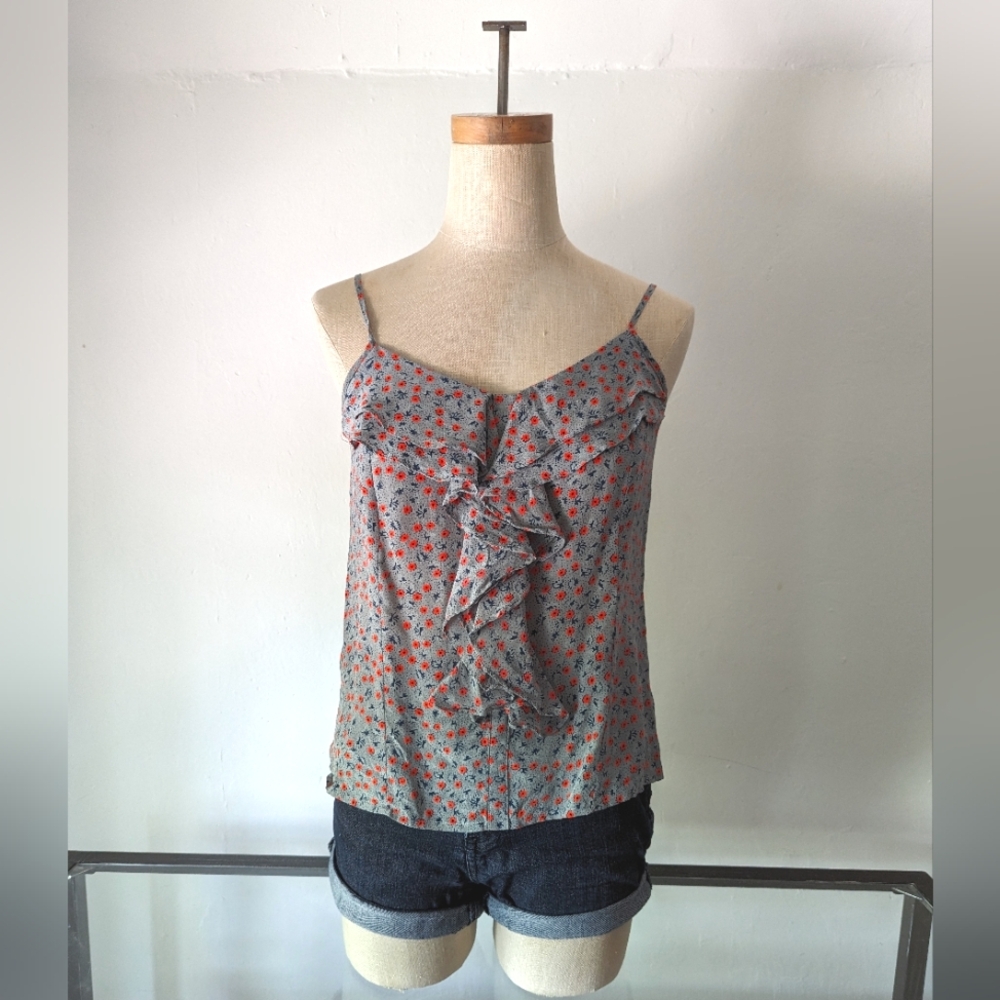 Silk Ruffle Front Blouse